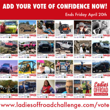 2018 Ladies Offroad Challenge Votes of Confidence End Friday