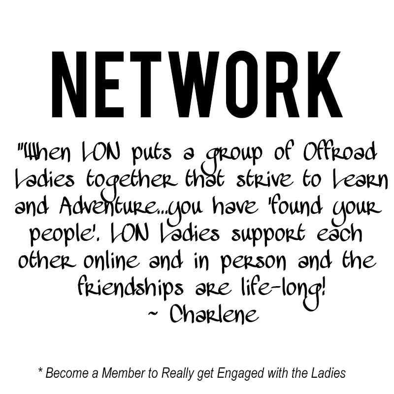 Ladies Offroad Network friendships